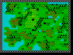 Sorcerer Lord (ZX Spectrum) screenshot: Map