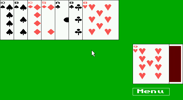 Patience Layout Screenshot of Patience Games (DOS, 1992) - MobyGames