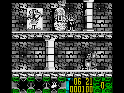 Count Duckula in No Sax Please - We're Egyptian (ZX Spectrum) screenshot: Another locked door