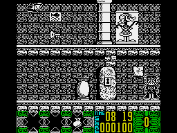 Count Duckula in No Sax Please - We're Egyptian (ZX Spectrum) screenshot: Locked.