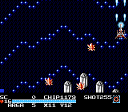 The Guardian Legend (NES) screenshot: Outer space