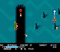 The Guardian Legend (NES) screenshot: Area one, probably underwater