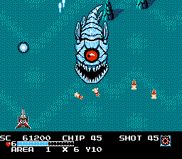 The Guardian Legend (NES) screenshot: Sort of shrimp boss