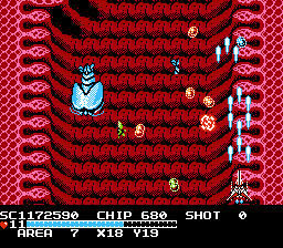 The Guardian Legend (NES) screenshot: Intense action