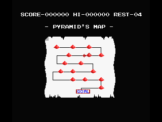 King's Valley (MSX) screenshot: Pyramid's Map