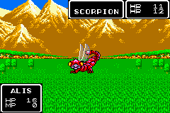 Phantasy Star Collection (Game Boy Advance) screenshot: PS1 - scorpion