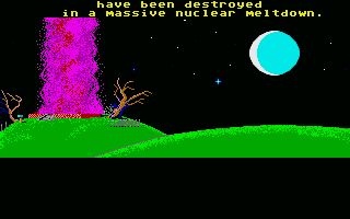 Maniac Mansion (Atari ST) screenshot: Thought you couldn't die in a LucasArts adventure game? Think again...