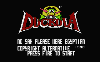 Count Duckula in No Sax Please - We're Egyptian (Atari ST) screenshot: First title screen