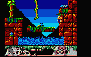 Cavemania (Atari ST) screenshot: I didn't make that jump