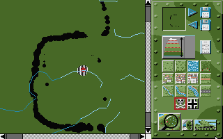 Campaign (Atari ST) screenshot: Kursk map: map editor mode
