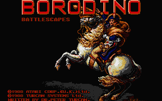 Borodino (Atari ST) screenshot: Title screen