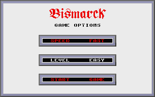 Bismarck (Atari ST) screenshot: Game options