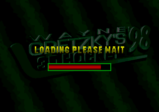 Wayne Gretzky's 3D Hockey '98 (PlayStation) screenshot: More sweet loading.