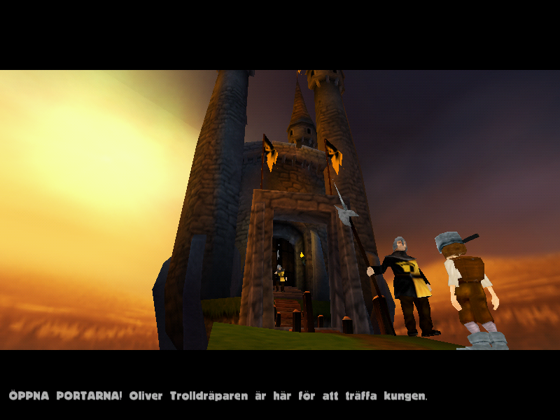 Olivers äventyr: Drakens förbannelse (Windows) screenshot: Entering the castle