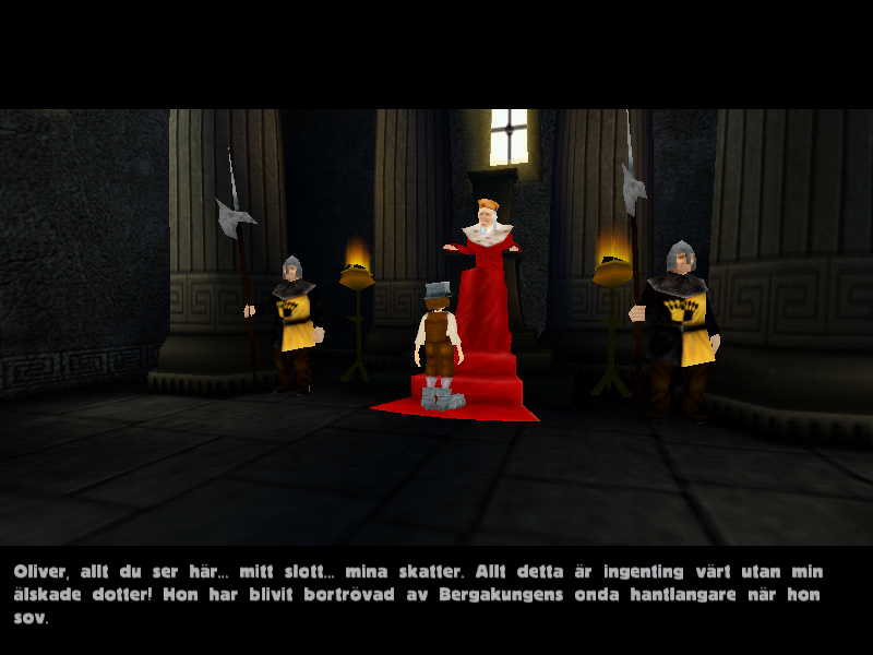 Olivers äventyr: Drakens förbannelse (Windows) screenshot: Talking to the King