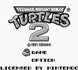 Teenage Mutant Ninja Turtles II: Back from the Sewers (Game Boy) screenshot: Title screen (JP)