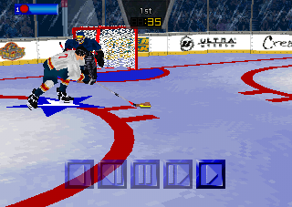 Wayne Gretzky's 3D Hockey '98 (PlayStation) screenshot: Replay.