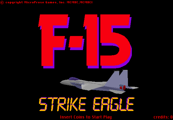 F-15 Strike Eagle (Arcade) screenshot: Title screen