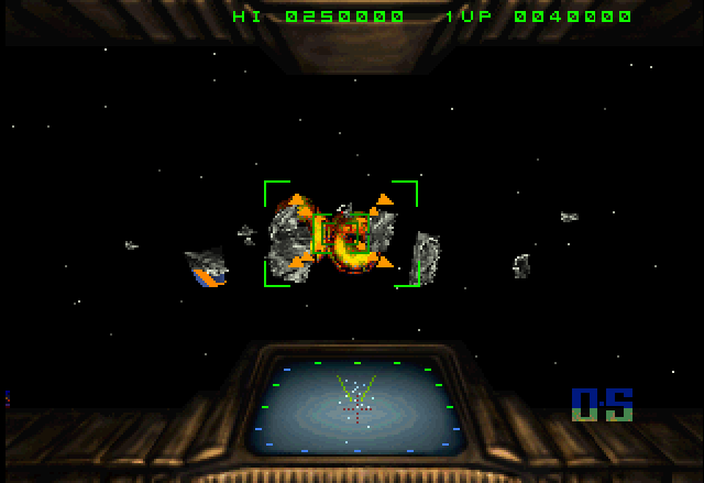 Zero 5 (Jaguar) screenshot: Mission 1 - Phase 2: Better get rid of those asteroids fast, as they'll hit Hit-Pak hard!