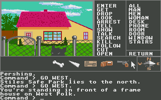 Borrowed Time (Atari ST) screenshot: Frame house.