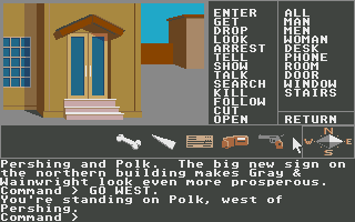 Borrowed Time (Atari ST) screenshot: Polk street.