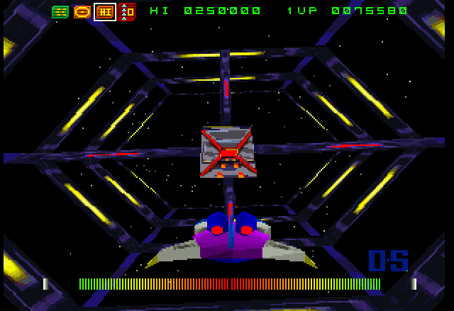 Zero 5 (Jaguar) screenshot: If you don't destroy the core in time, you won't make it and you're instantly blown up.
