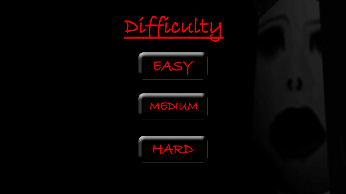 Slendrina (Android) screenshot: Difficulty selection