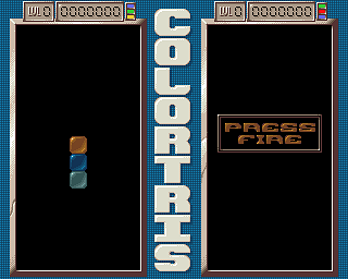 Colortris (Amiga) screenshot: One player mode - first block