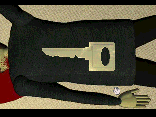 Cat the Ripper: 13-ninme no Tanteishi (PlayStation) screenshot: I found a key.