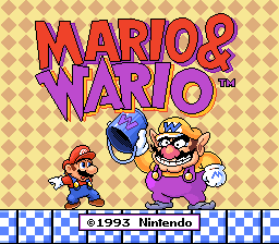 Mario & Wario (SNES) screenshot: Title screen