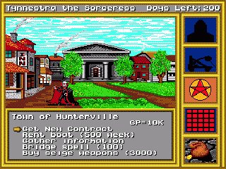 King's Bounty (Genesis) screenshot: Town screen