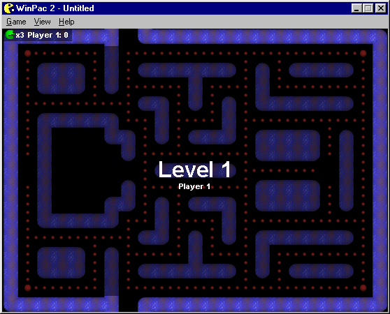 WinPac 2 (Windows) screenshot: The start of a single player game