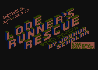 Lode Runner's Rescue (Atari 8-bit) screenshot: Title screen