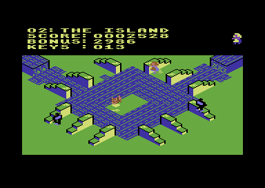 Lode Runner's Rescue (Commodore 64) screenshot: Level two