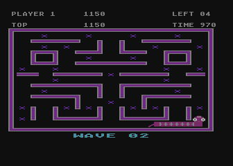 Rock-Ola's Nibbler (Atari 8-bit) screenshot: Level 2