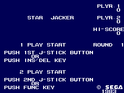 Star Jacker (SG-1000) screenshot: Title screen