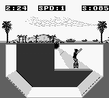 Skate or Die: Tour de Thrash (Game Boy) screenshot: Back to 1 Player Solo. Panama City.