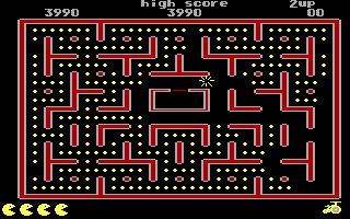 Jr. Pac-Man (DOS) screenshot: Oops! Killed! (EGA)