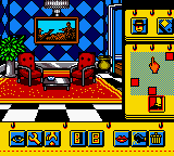 Déjà Vu I & II: The Casebooks of Ace Harding (Game Boy Color) screenshot: Déjà Vu II: Hotel lobby.