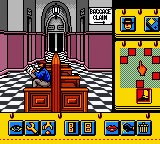 Déjà Vu I & II: The Casebooks of Ace Harding (Game Boy Color) screenshot: Déjà Vu II: Inside train station.