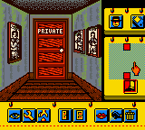 Déjà Vu I & II: The Casebooks of Ace Harding (Game Boy Color) screenshot: Déjà Vu I: Upstairs hallway.