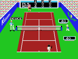 Konami's Tennis (MSX) screenshot: A deuce