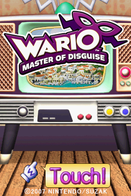 Wario: Master of Disguise (Nintendo DS) screenshot: Title screen