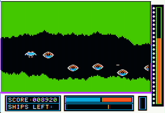 Lunar Leeper (Apple II) screenshot: Various round enemies