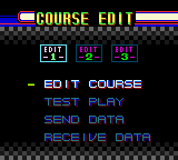 Motocross Maniacs 2 (Game Boy Color) screenshot: Course Edit menu