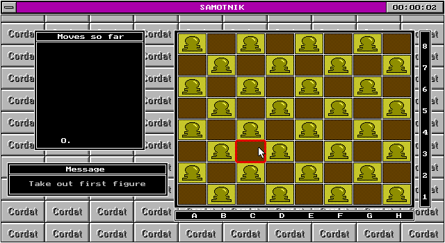 Samotnik (DOS) screenshot: Game start up