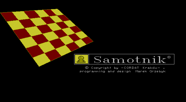 Samotnik (DOS) screenshot: Title screen