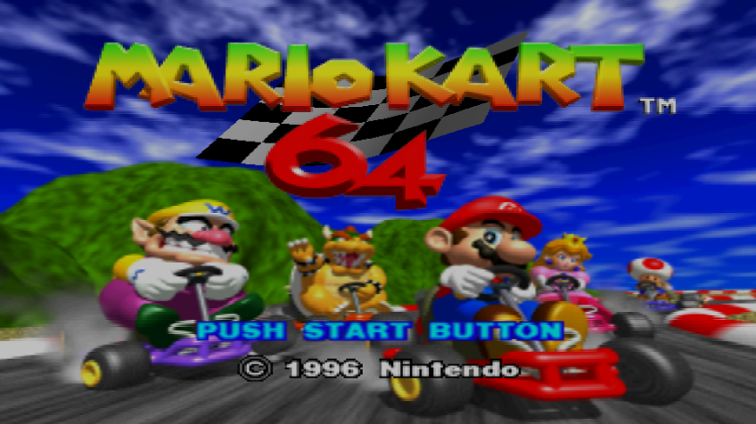 Mario Kart 64 (Wii) screenshot: Title screen