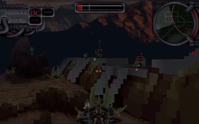 Amok (DOS) screenshot: In enemy base