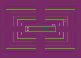 Dodge Racer (Atari 8-bit) screenshot: Level completed